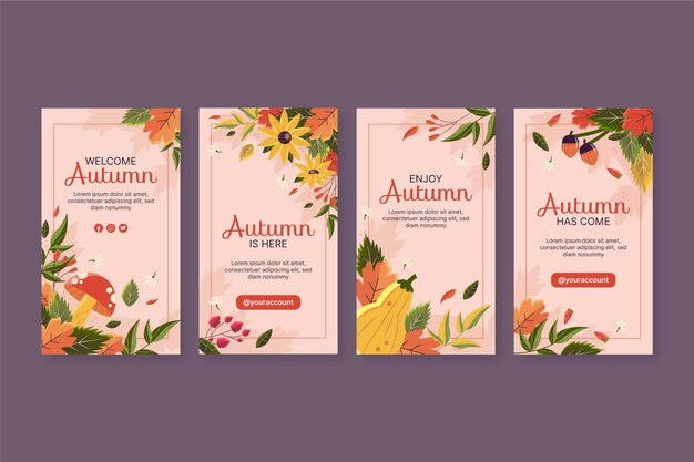 Autumn instagram stories collection