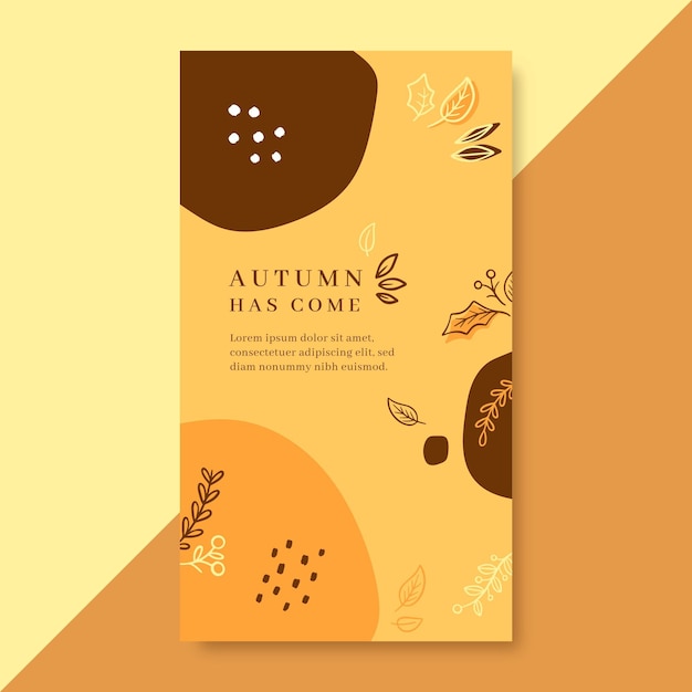 Free vector autumn instagram story template