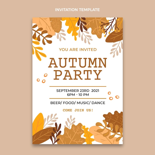 Autumn invitation template