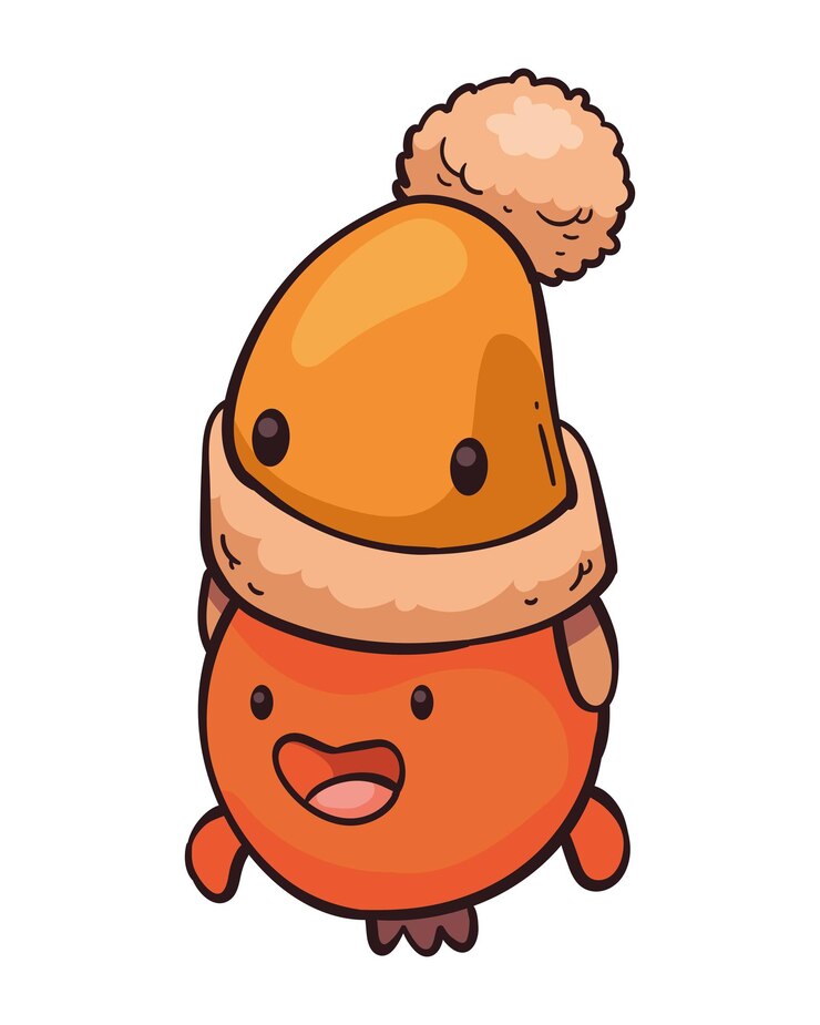 Free Vector autumn kawaii fruit with cap isolated icon