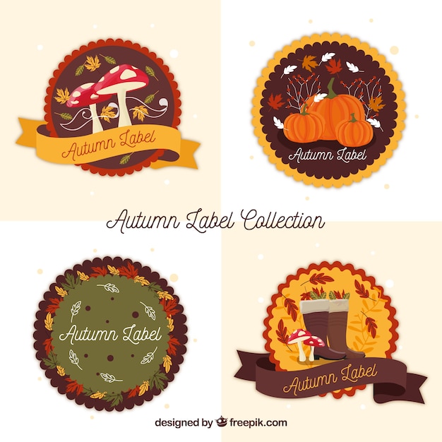 Vettore gratuito autumn collection collection