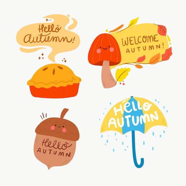 Autumn label pack template