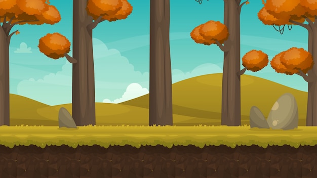 Free vector autumn landscape background