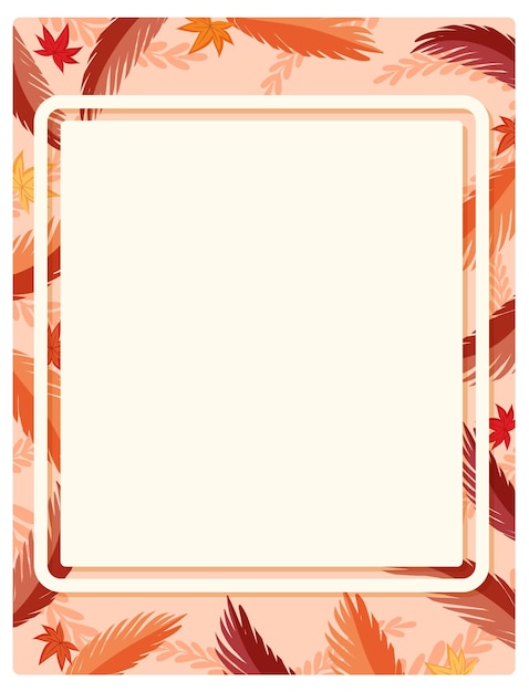 Autumn Leaves AFrame Border Template Background