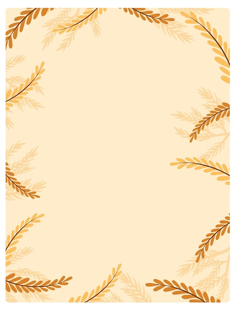 Autumn leaves aframe border template background