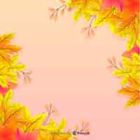 Бесплатное векторное изображение Осенние листья фон плоский стиль