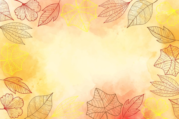 Free vector autumn leaves background