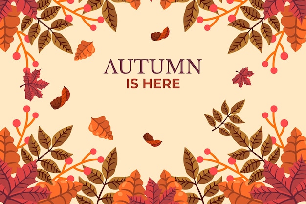 Free vector autumn leaves background