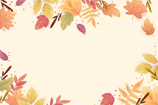 Free Vector autumn leaves background