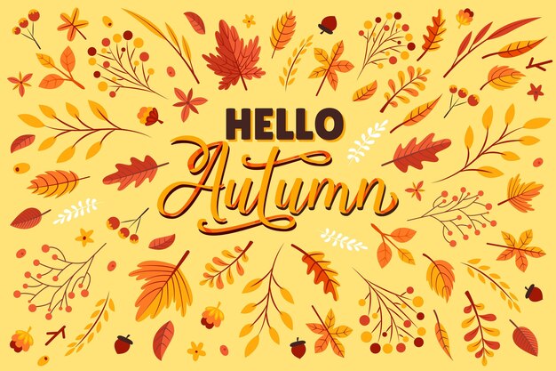 Autumn leaves background