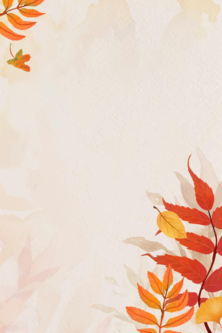 Free Vector autumn leaves beige background vector