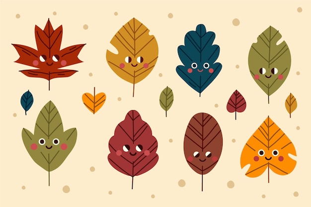 Free vector autumn leaves collection