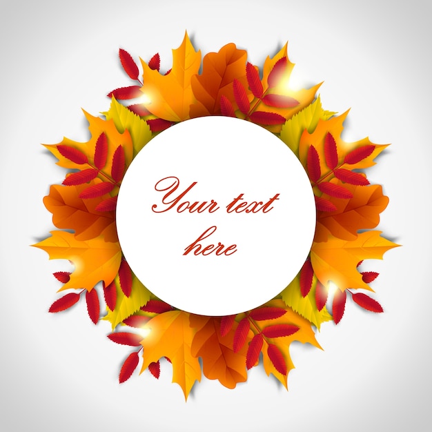 Free vector autumn leaves frame