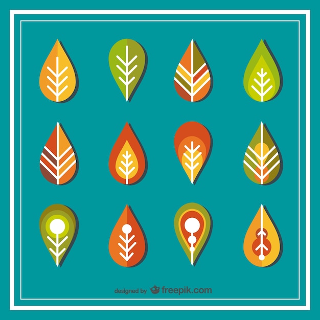 Free vector autumn leaves pack