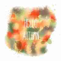 Free vector autumn lettering on paint spots