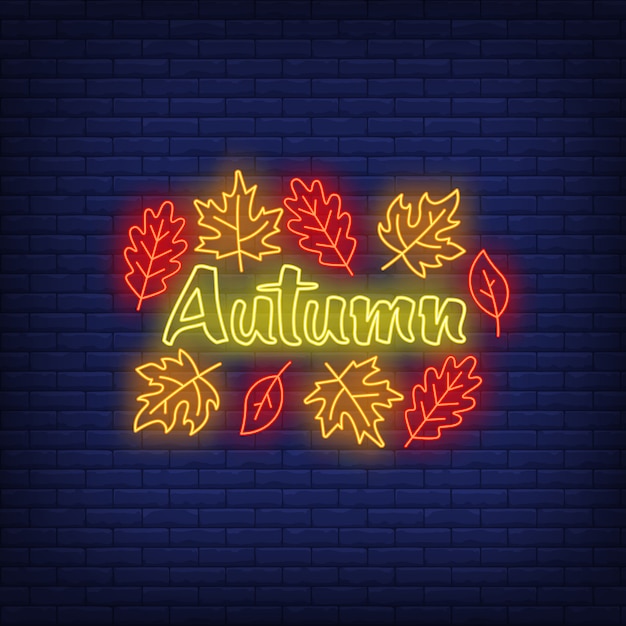 Autumn neon sign