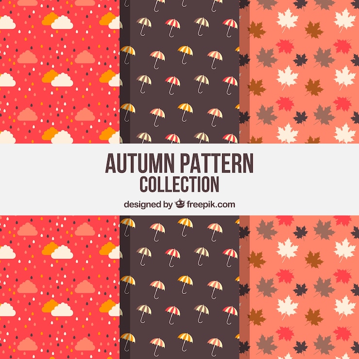 Free Vector autumn pattern background
