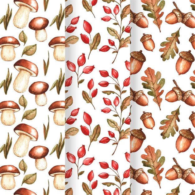 Autumn pattern collection theme