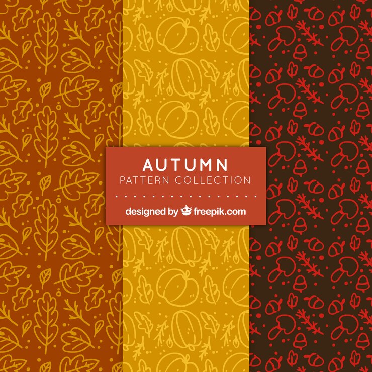 Free Vector autumn pattern collection