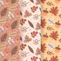 Free vector autumn pattern collection