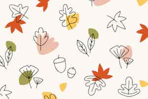 Free vector autumn patterned background