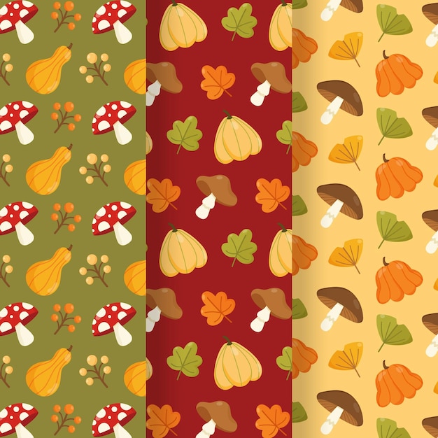 Autumn patterns collection