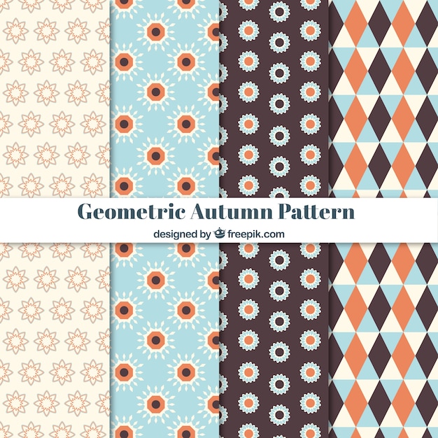 幾何学的なスタイルの秋のパターン