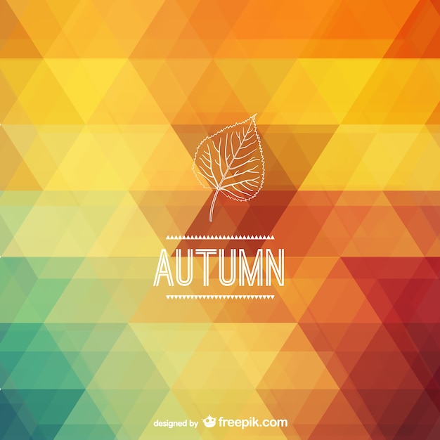 Autumn polygonal background