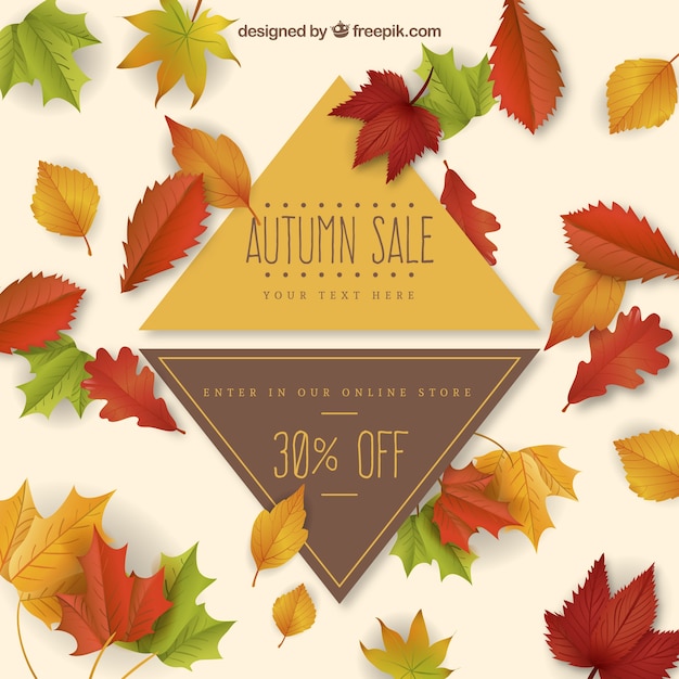 Бесплатное векторное изображение Осенняя распродажа фон