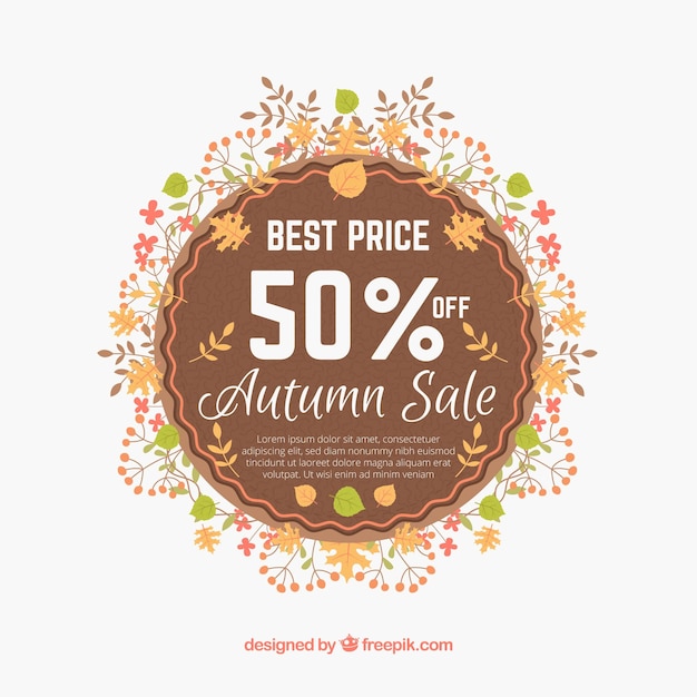 Free vector autumn sale background