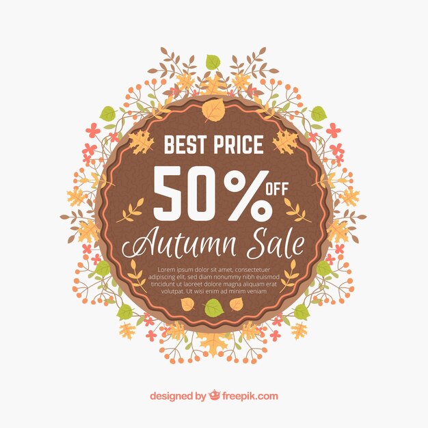 Autumn sale background 