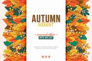 Free vector autumn sale background