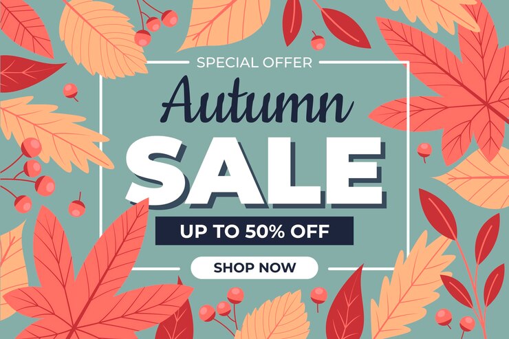 Free Vector autumn sale background