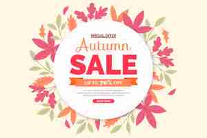 Free vector autumn sale background