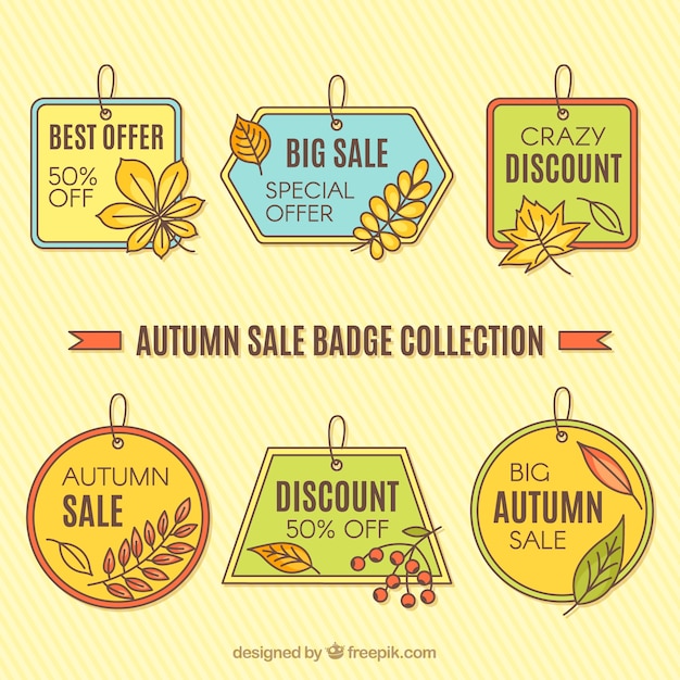 Collezione autunnale di badge vendita