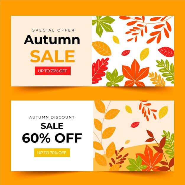 Autumn sale banners template