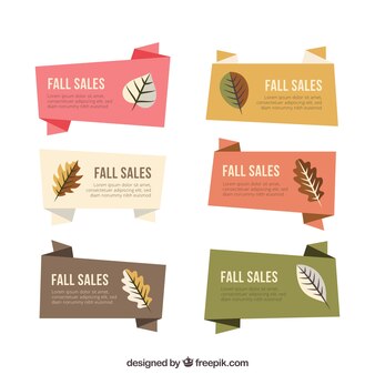 Banner di vendita autunno