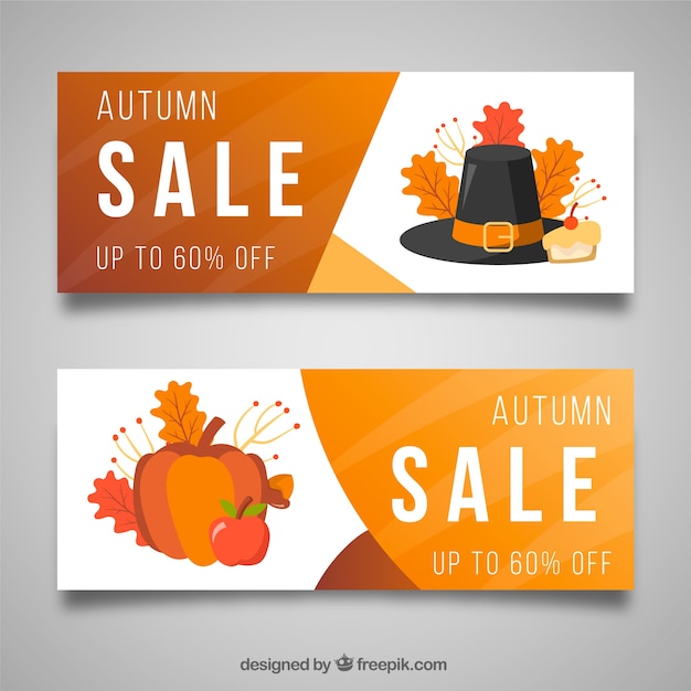 Autumn sale banners