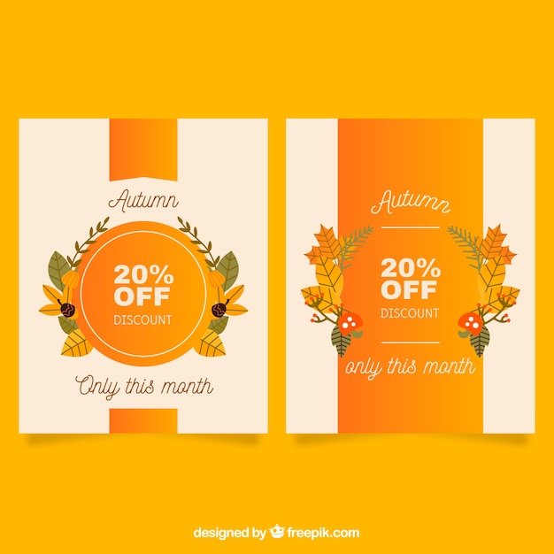 Autumn sale banners