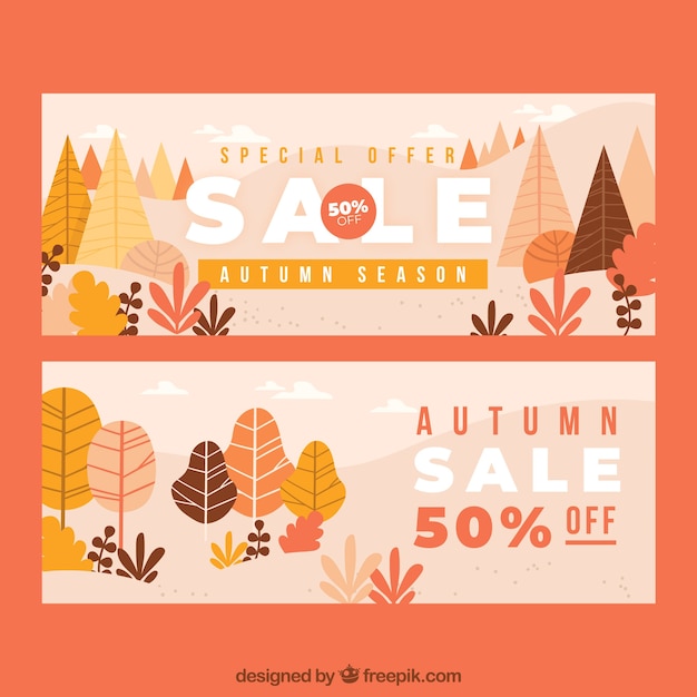 Autumn sale banners