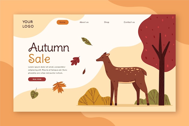 Autumn sale landing page template