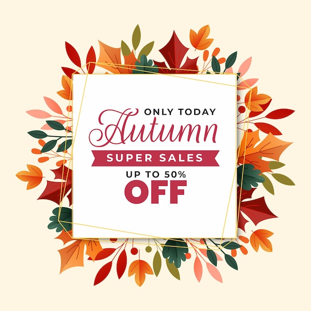 Autumn sale squared banner