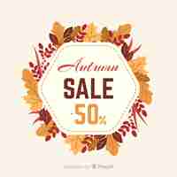 Free vector autumn sales background flat design