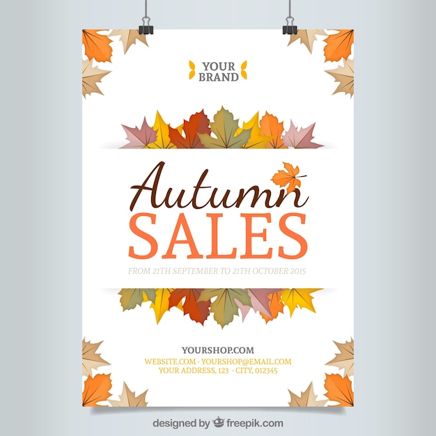 Autumn sales poster