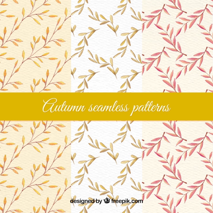 Free Vector autumn seamless pattern