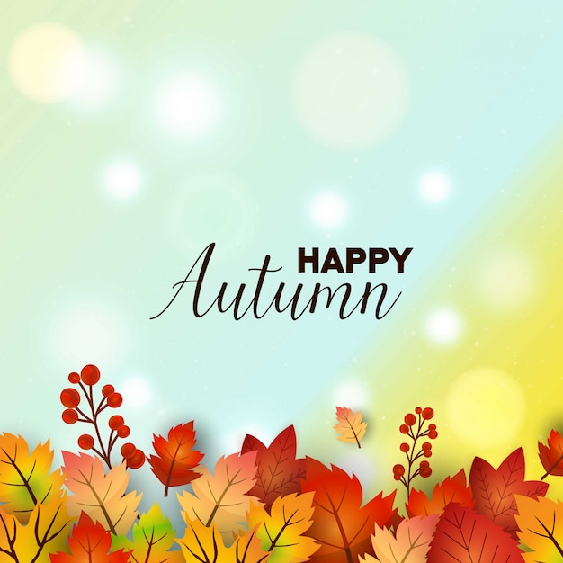 Autumn season design with light background vector