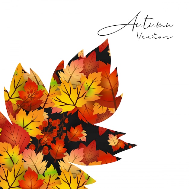 Free vector autumn season design with light background vector