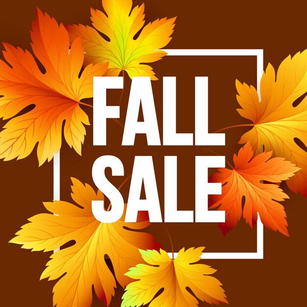 Free vector autumn seasonal banner design. fal leaf. vector illustration eps10