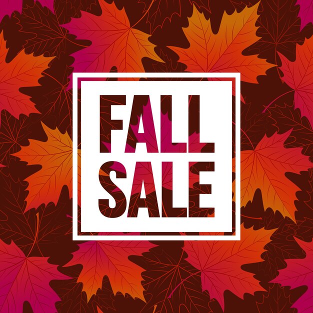 Autumn seasonal banner design. Fal leaf. Vector illustration EPS10