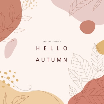 Autumn shopping event illustration banner frame